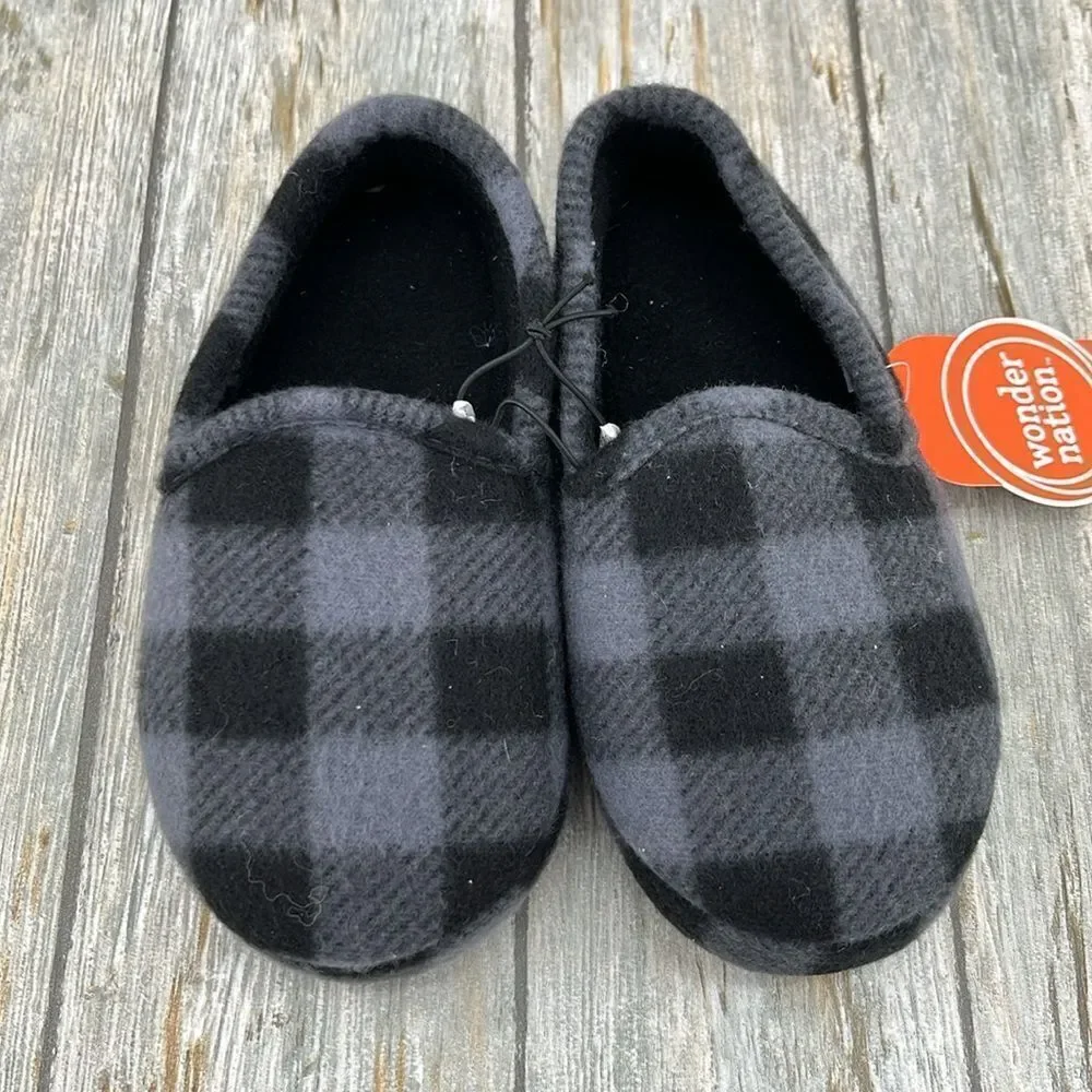 Baby Toddler Boy Plaid & Aline Paw Patrol Plush Slippers Shoes 2-Pack Size 7-8